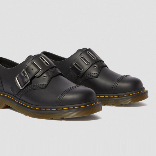 Giày Dr.Martens 1461 Quynn Smooth Leather Buckle 'Black' 25603001 - Hình ảnh 3