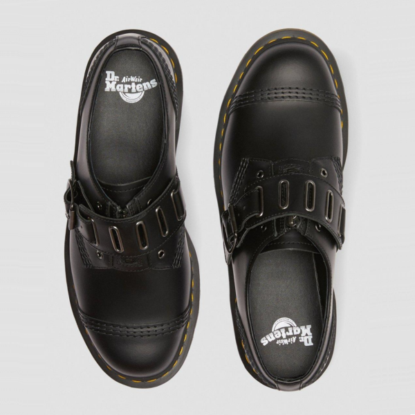 Giày Dr.Martens 1461 Quynn Smooth Leather Buckle 'Black' 25603001 - Hình ảnh 5