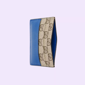 Vi Gucci Card Case Interlocking G 'Beige Blue' ‎701425-K9GSG-9972