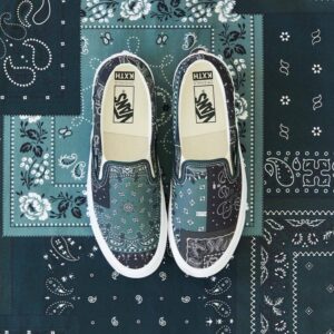 Giay Vans New Kith x Vault OG Classic Slip-On LX 'Bandan Scarab' VN0A45JK6CF