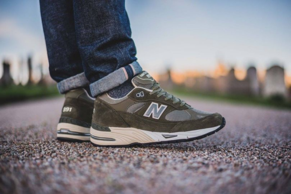 Giày New Balance 991 Made In England Olive Green M991DOW - Hình ảnh 5