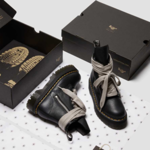 Giay Dr. Martens 1460 x Rick Owens Quad Leather 'Black Lunar' 27978001