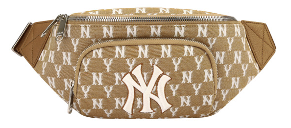 MLB Monogram Jacquard New York Yankees Hip Sack NY Logo Waist Bag