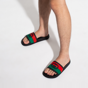 Dep Gucci Slide 'Interlocking G - Black Red Green' 655265-JFA00-8815