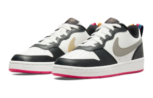 Alternative view of Giày Nike Court Borough Low 2 GS 'Off Noir Pink Prime' DJ0040-100
