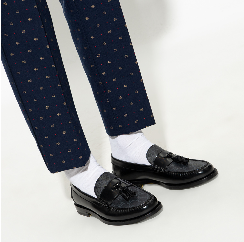 Giay Gucci GG Loafer With Tassel 'Black' ‎673817-17X30-1000