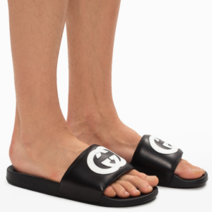 Dep Gucci Slide Interlocking G Leather 'Black' 644756-0R0F0-1071