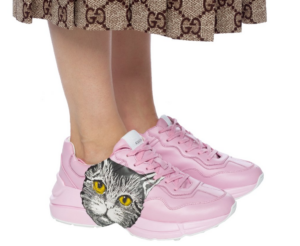 Alternative view of Giày Gucci Wmns Rhyton 'Mystic Cat Light Pink' 583337-DRW00-5823