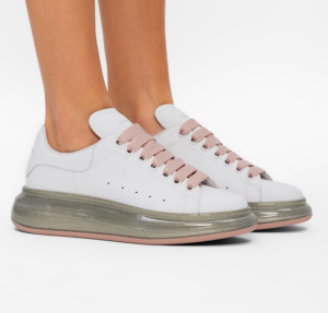 Alternative view of Giày Alexander McQueen Oversized Sneaker ' Rose Gold Glitter'