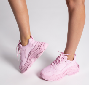 Alternative view of Giày Balenciaga Wmns Triple S Sneaker 'Allover Logo Pink' 524039-W2FA1-5090