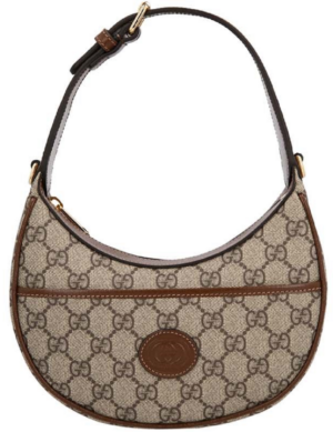 Tui Gucci Half-Moon-Shaped Mini Bag 'Beige Ebony' 726843-92TCG-8563
