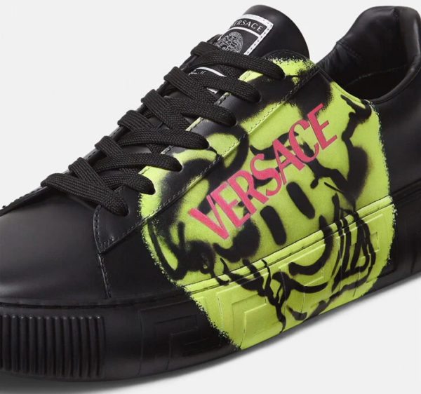 Giày Versace Greca Medusa Tag Sneakers Black Print DSU8404-1A01998-2B670 - Hình ảnh 2