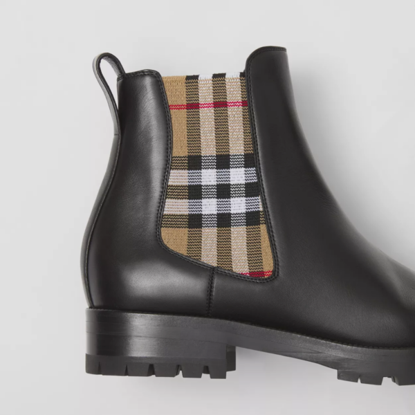 Giày Burberry Vintage Leather Chelsea Boots 'Black' 80423631 - Hình ảnh 3