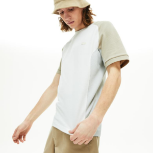 Ao Lacoste Colorblock Crewneck T-Shirt White Beige TH5017-TRY