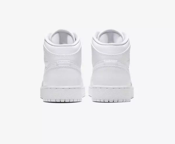 Giày Nike Air Jordan 1 Mid BG 'Triple White' 554725-129 - Hình ảnh 6