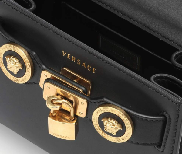 Túi Versace Ladies Small Icon Lock Medal 'Black' DBFG313-DVBAR-K4MJT - Hình ảnh 3