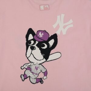 Alternative view of Áo MLB Bark Short Sleeve New York Yankees Pink 31TSCM031-50P