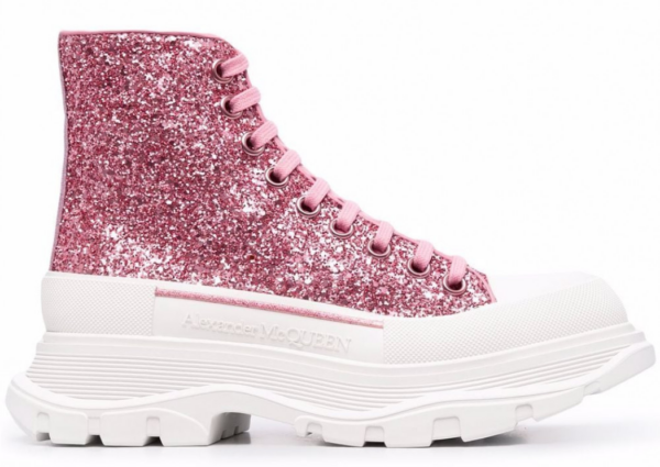 Giày Alexander McQueen Tread Slick Glittered Sneakers 'Pink' 666806-W4JF4-5489