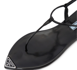 Alternative view of Dép Prada Logo Brushed 'Black' 1Y881M-055-F0002