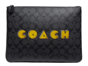Ví Coach Large Pouch In Signature Canvas With Pac Man Coach Script