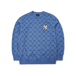 MLB Korea - Gradient Monogram All-Over Overfit Sweatshirt Dark Navy / L