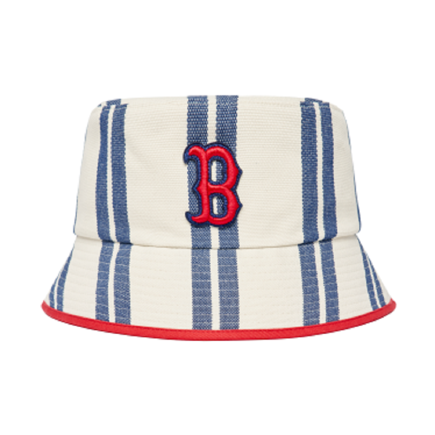 Mũ MLB Bucket Hat NY Yankees Orange Stripes 3AHT2822350ORL   AuthenticShoes