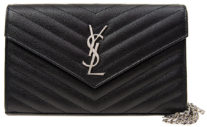 Tui Saint Laurent Cassandre Wallet 'Silver Black' 377828-BOW02-1000