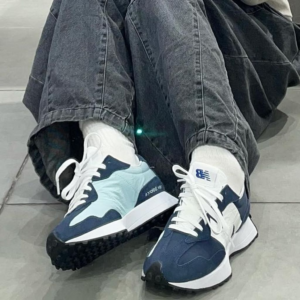 Giay New Balance 327 Natural 'Indigo Blue White' MS327LJ1