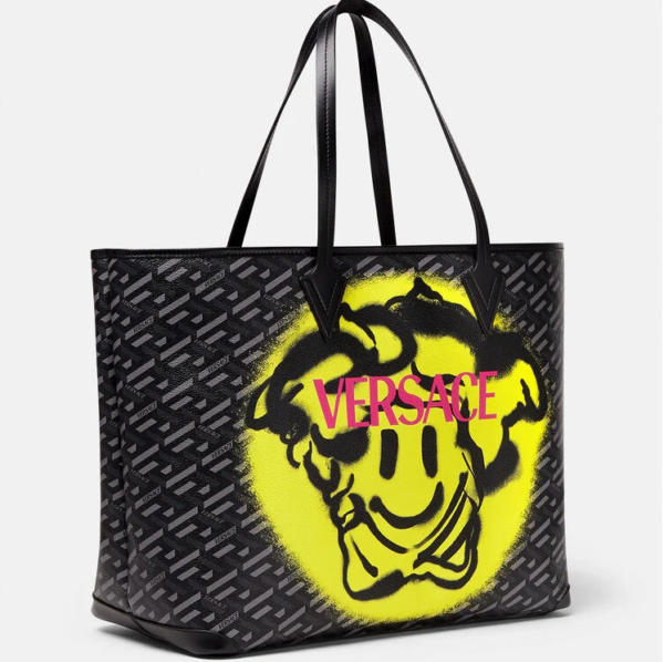 Túi Versace Medusa Tag Tote Black Gray 1001767-1A02013-5B05E - Hình ảnh 5