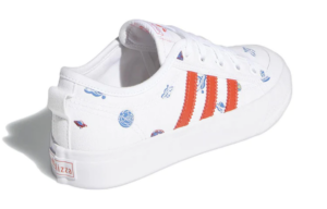 Giay Adidas Nizza J 'White And Orange' H01101