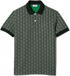 Ao Lacoste Classic Fit Print Contrast Collar 'Green' DH0073-7M4
