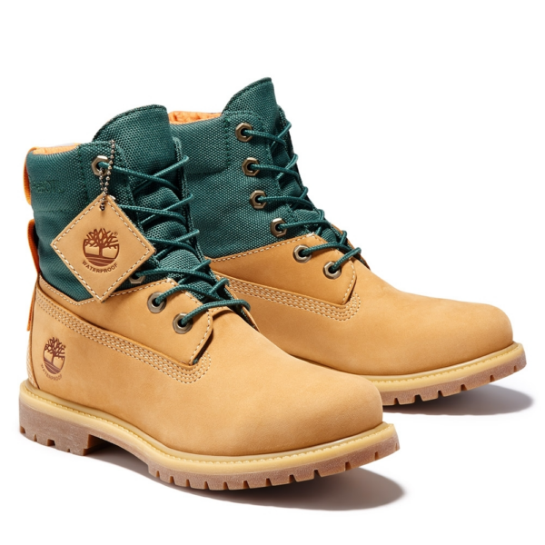 Giày Timberland Women's Wheat Yellow Nubuck Leather Casual Boots A2AYW - Hình ảnh 5