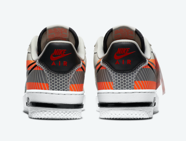 Giày Nike 3M x Air Force 1 Low Grey Vibrant Orange CT3316-002 - Hình ảnh 6