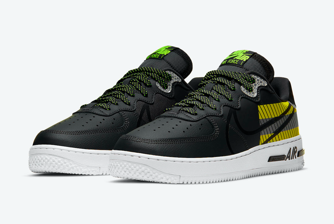 Giày Nike 3M x Air Force 1 React LX 'Anthracite Volt' CT3316-003