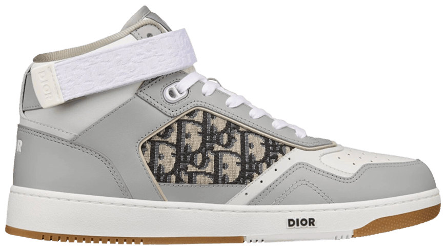 B27 HighTop Sneaker Olive and Cream Smooth Calfskin with Beige and Black  Dior Oblique Jacquard  DIOR CY