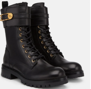 Alternative view of Giày Versace Safety Pin Leather Boots Black DST419E-DVTA3-D41OH