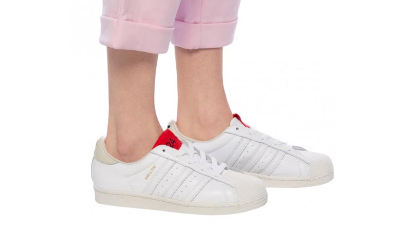 Adidas 424 x Superstar Shell Toe 'White Scarlet