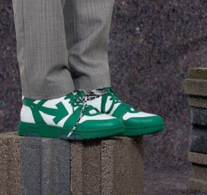 Alternative view of Giày Off-White Out of Office Low 'Dirty White Green' OMIA189R21LEA001-0455