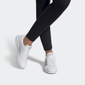 Giay Adidas Grand Court Base 'White Platinum Metallic' EE7874