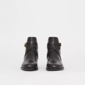 Alternative view of Giày Burberry House Check Leather Ankle Boots 'Black Beige' 80423661