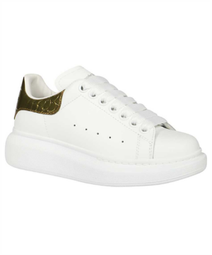 Alternative view of Giày Alexander McQueen Wmns Oversized Sneaker 'Gold Crocodile' 553770-WHYBQ-9075