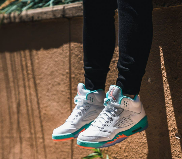 Giày Nike Air Jordan 5 Retro 'Light Aqua' 440892-100 - Hình ảnh 3