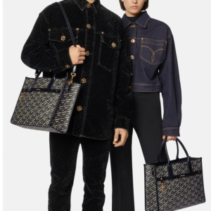 Alternative view of Túi Versace La Greca Signature Tote Black Khaki 1001855-1A01444-5B15V