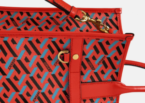 Alternative view of Túi Versace La Greca Signature Tote Blue Red 1001855-1A01444-5R08V
