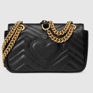 Alternative view of Túi Gucci GG Marmont Mini Bag Matelassé Black Leather 446744 DTDIT 1000