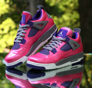 Giày Nike Jordan 4 Retro Gs 'Pink Foil' 487724-607
