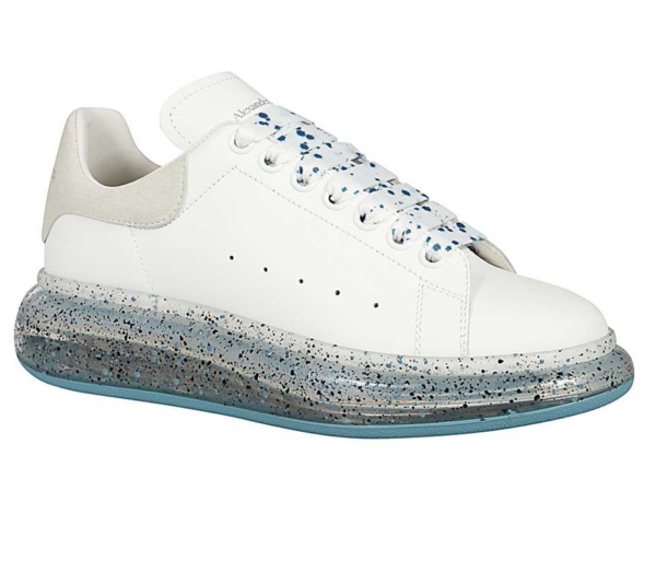 Giày Alexander McQueen Oversized Sneaker 'White Blue Splatter' 625174-WHYBB-9176 - Hình ảnh 3