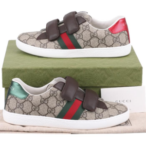 Alternative view of Giày Gucci GG Supreme Velcro Ace Kids Sneakers 463091-9C220-9797