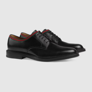 Giay Gucci Leather Lace-up 'Black' 472749-AZM30-1060