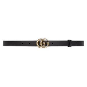 Thắt Lưng Gucci Women Pearl Double G Buckle Belt 476342-AP0WT-8681